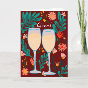 Cartão Saúde! Felicitações às Flores de Champanhe de Vinh