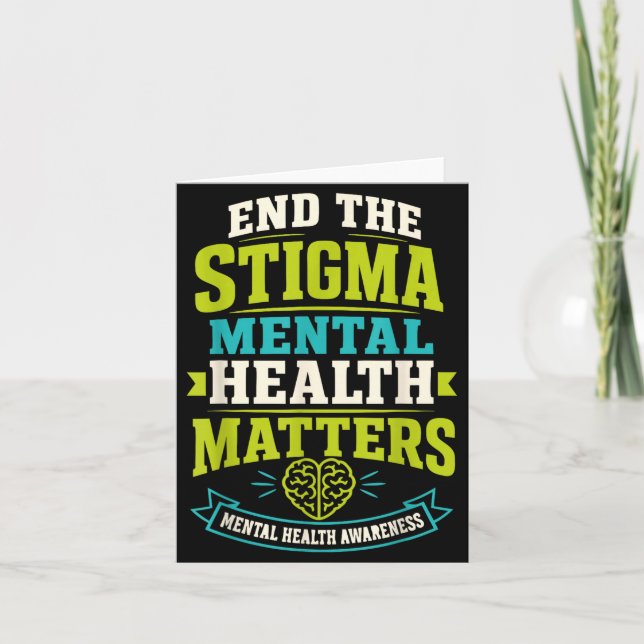 Cartão Saúde mental acabe com o estigma  (Frente)
