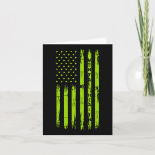 Cartão Saúde Mental Consciência Americana Bandeira Milita