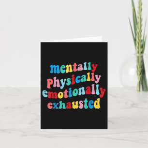 Cartão Saúde Mental Física Emocionalmente Esgotada