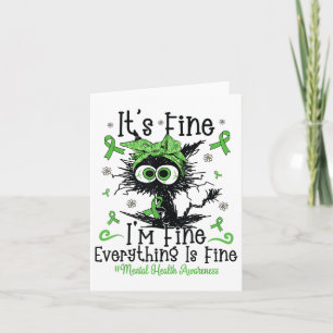 Cartão Saúde Mental Guerreiro Consciência Preta Cérebro d