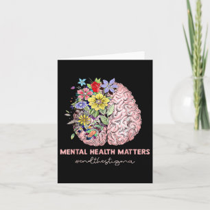 Cartão Saúde Mental Homens Consciência Mulheres Neurociên