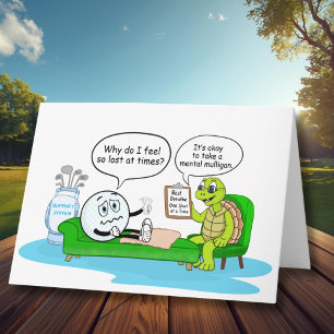 Cartão Saúde Mental Recuperação, Humor de Golfe para Apoi