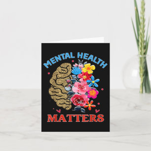 Cartão Saúde Mental S Depressão Cerebral Floral Sensibili