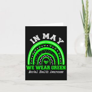 Cartão Saúde Mental S Vestimos o Green Mental Health Awar