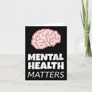 Cartão Saúde Mental Sensibilização Para O Cérebro Humano 