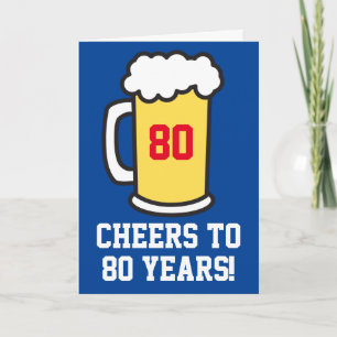 Cartão Saúde Para 80 Anos De Aniversário Da Cerveja (Dent