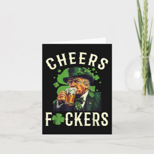 Cartão Saúde para o Dia de São Patrício Engraçado Bebendo