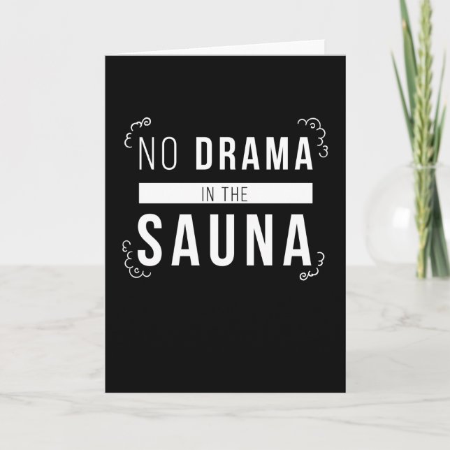 Cartão Sauna Sem Drama No Bem-Estar Sauna (Frente)