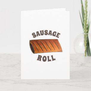 Cartão Sausling Roll British Comida Savory Paery Chef Caf