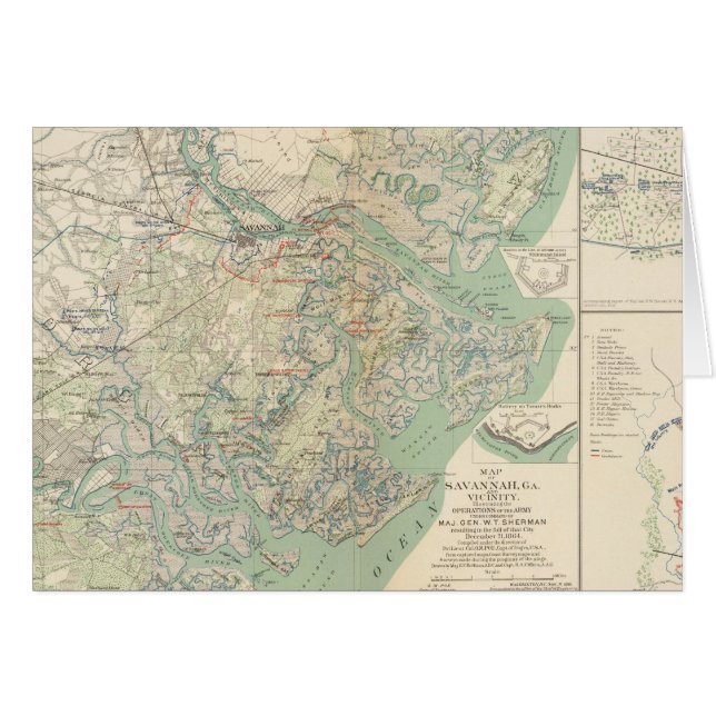 Cartão Savannah, Ga e vizinhança (Frente Horizontal)