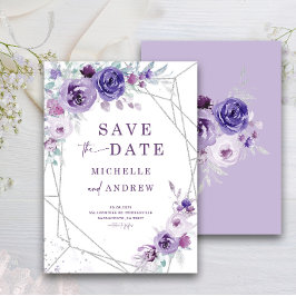 Cartão Save the Date dourado e burgundy