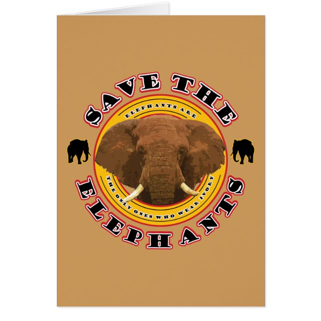 Cartão Save-The-Elephants (Frente)