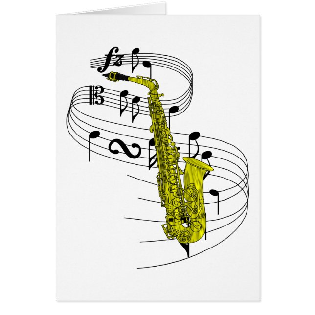 Cartão Saxofone (Frente)