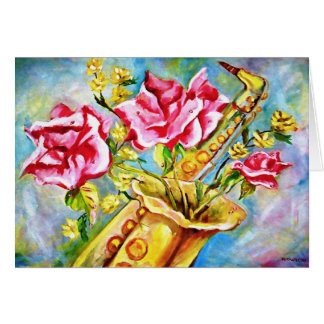 CARTÃO SAXOFONE DE FLORESCÊNCIA