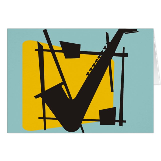 Cartão Saxofone jazzístico (Frente Horizontal)