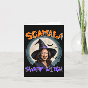 Cartão Scamala Harris Anti Kamala Halloween Política Negr