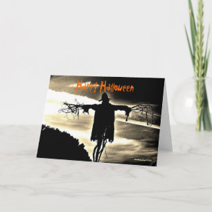 Cartão Scarecrow Happy Halloween Card