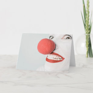 Cartão Scary Clown Face - Blank Greeting Card