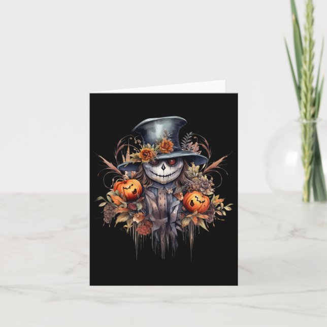 Cartão Scary Halloween Ghost (Frente)