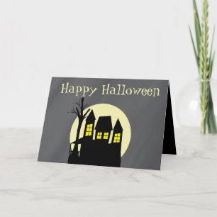 Cartão Scary Haunted House
