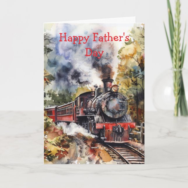 Cartão Scenic Landscape with Train (Frente)