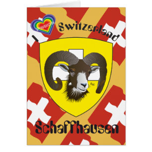 Cartão Schaffhausen Schweiz Suisse Svizzera Grusskarte