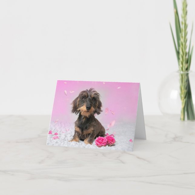 Cartão Schattige Teckel Kaart (Frente)