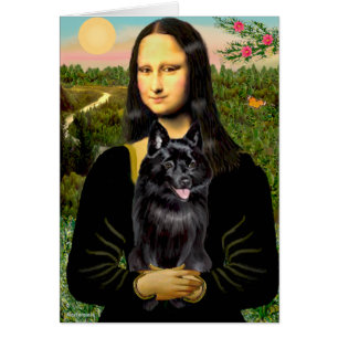 Cartão Schipperke 7 - Mona Lisa