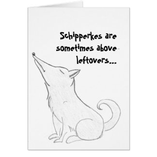Cartão Schipperke Dog Cartoon