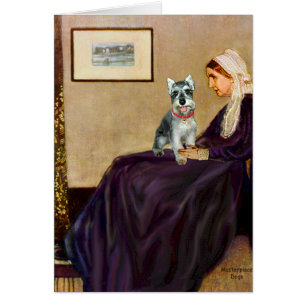 Cartão Schnauzer 8cr - Assobiando Mãe