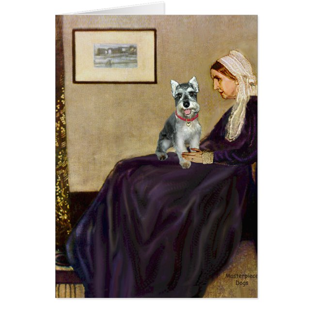 Cartão Schnauzer 8cr - Mãe do Assobiador (Frente)