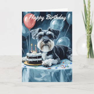 Cartão Schnauzer Birthday