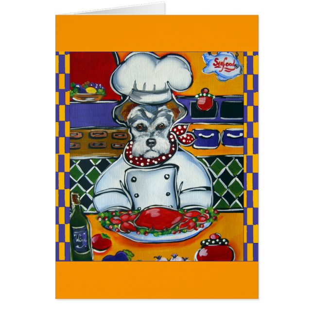 Cartão Schnauzer Chef (Frente)