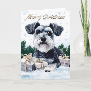 Cartão Schnauzer Christmas