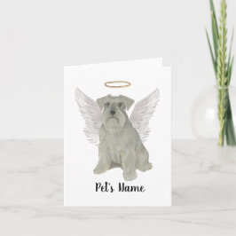 Cartão Schnauzer cinza prateado personalizado