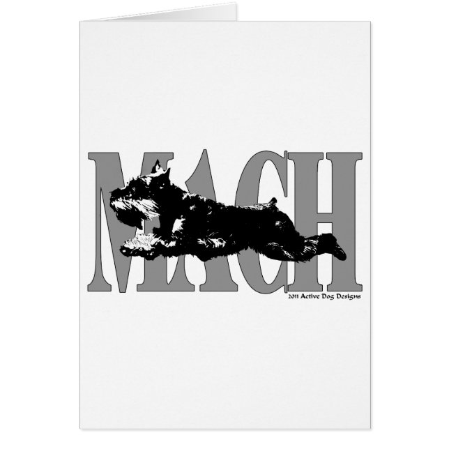 Cartão Schnauzer do MACH (Frente)