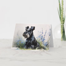 Schnauzer em Aquarela