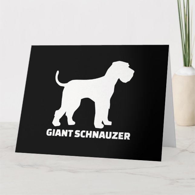Cartão schnauzer gigante premium (Frente)
