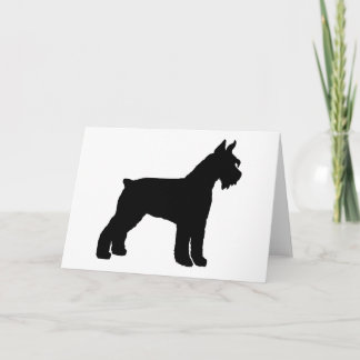 Cartão Schnauzer gigante (preto)