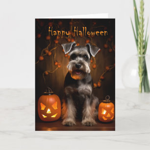 Cartão Schnauzer Halloween