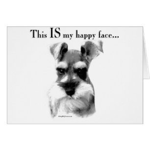 Cartão Schnauzer Happy Face