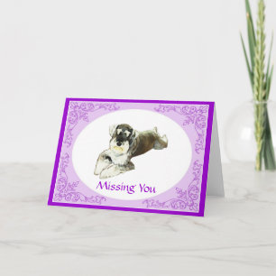 Cartão Schnauzer Missing You Card