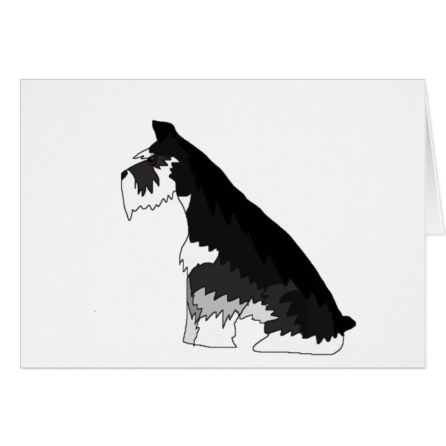 Cartão Schnauzer preto e de prata (Frente Horizontal)