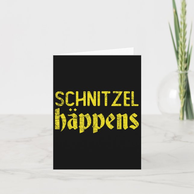 Cartão Schnitzel Acontece Engraçado (Frente)