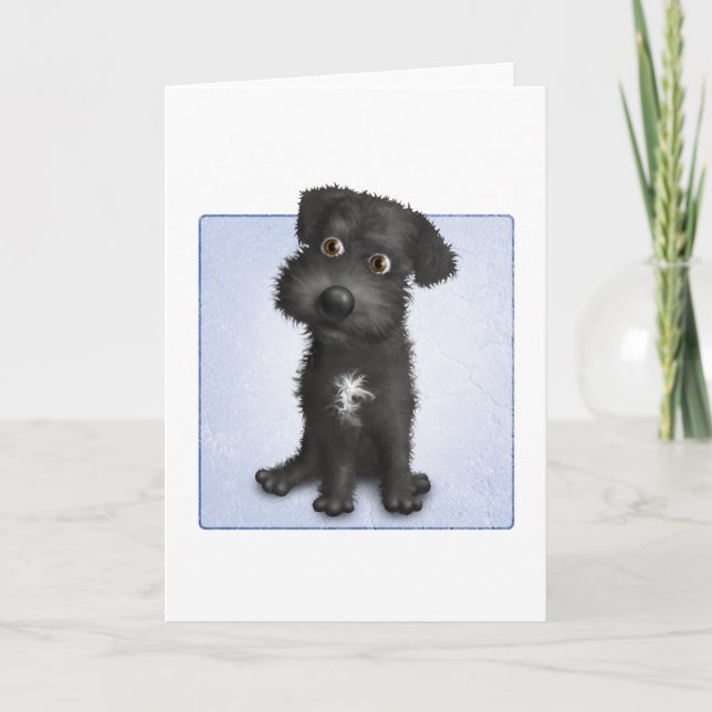 Cartão Schnoodle (preto) (Frente)