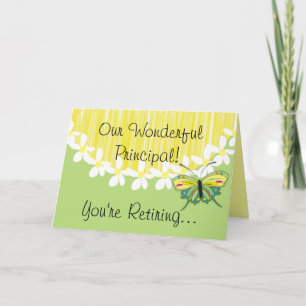 Cartão School Principal Retirement Card