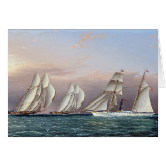Cartão Schooners Dreadnwon e Columbia 1870