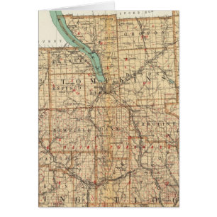 Cartão Schuyler, Tompkins, Cortland, Chemung