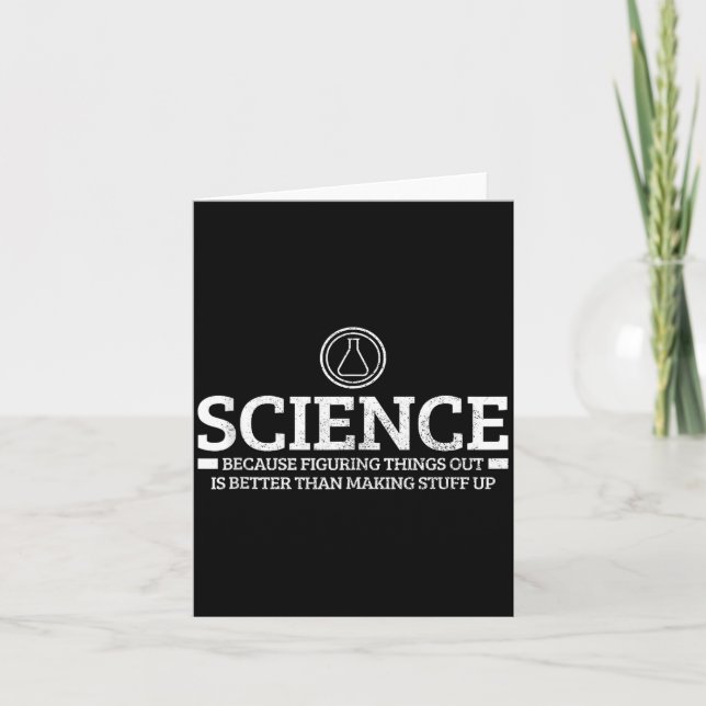 Cartão Science Physics Chemistry Nerd Funny Saying Scient (Frente)